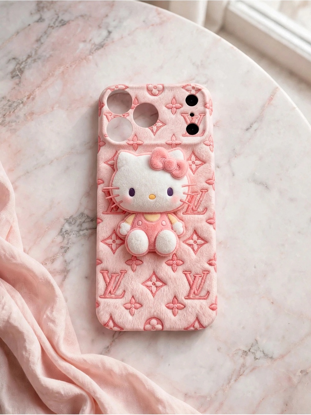 Hello Kitty Pink Plush Phone Case for iPhone